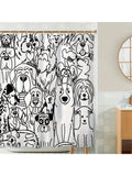 Transform your bathroom into a charming country oasis with our Adorable Country Cartoon Puppy Shower Curtain! Featuring a stylish black and white design, this waterproof curtain adds a touch of whimsy and protection to your daily shower routine. Keep your bathroom cute and dry with this must-have addition.