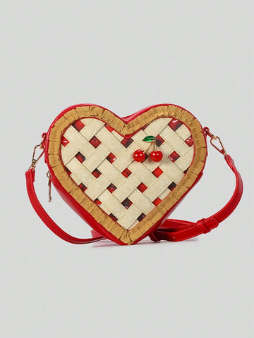Carry your essentials with a splash of sweetness using this adorable heart-shaped crossbody bag. Featuring a vibrant red color and a charming cherry ornament, it adds a playful touch to any outfit. Perfectly sized for women and girls, this cute shoulder purse combines fun style with everyday functionality. Whether for a casual day out or a special occasion, it’s sure to brighten your look and keep your belongings close.