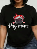Show off your love for your furry friend with our Adorable Pug Mom Tee! Made with soft and breathable fabric, this casual top is perfect for any dog lover. Comfort and style, all in one! (Pawsitively perfect for every occasion.)