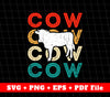 Cow Lover Svg, Retro Cow Svg, Best Cow Ever Svg, SVG Files, PNG Sublimation File