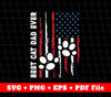 Best Cat Dad Ever Svg, American Flag Svg, SVG Files, PNG Sublimation File