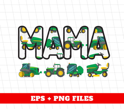 Mama Lover, Mother's Day Gift, Green Truck, Green Car, Digital Files, Png Sublimation