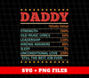 Daddy Daily Value, Father's Day Gift, Love Father, Dad Gifts, Digital Files, Png Sublimation