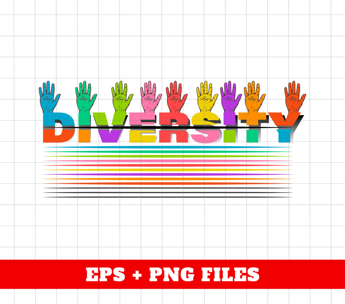 Diversity, Love Diversity, Put Hands Up, Colorful Diversity, Digital Files, Png Sublimation