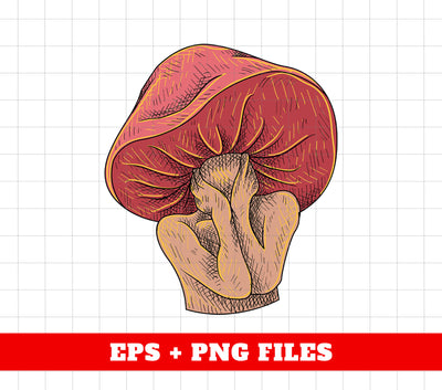 Funny Fungi, Fun Guy, Funny Mushroom, Botanical Funny, Digital Files, Png Sublimation