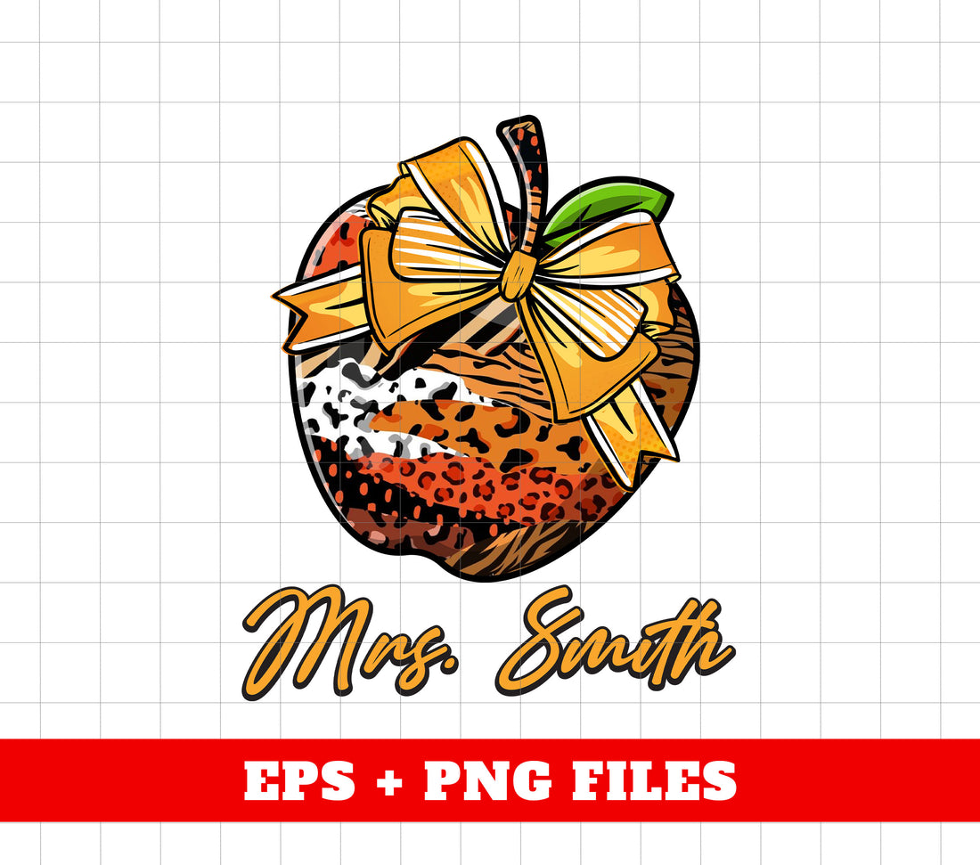 Custom Name, Apple Gift, Golden Apple, Teacher Lover, Digital Files, Png Sublimation