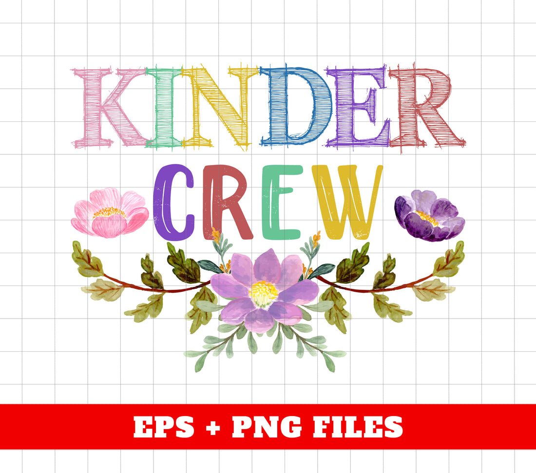Teacher Appreciation, Kinder Crew Teacher, Kindergarten Gift, Gift For Teacher, Digital Files, Png Sublimation