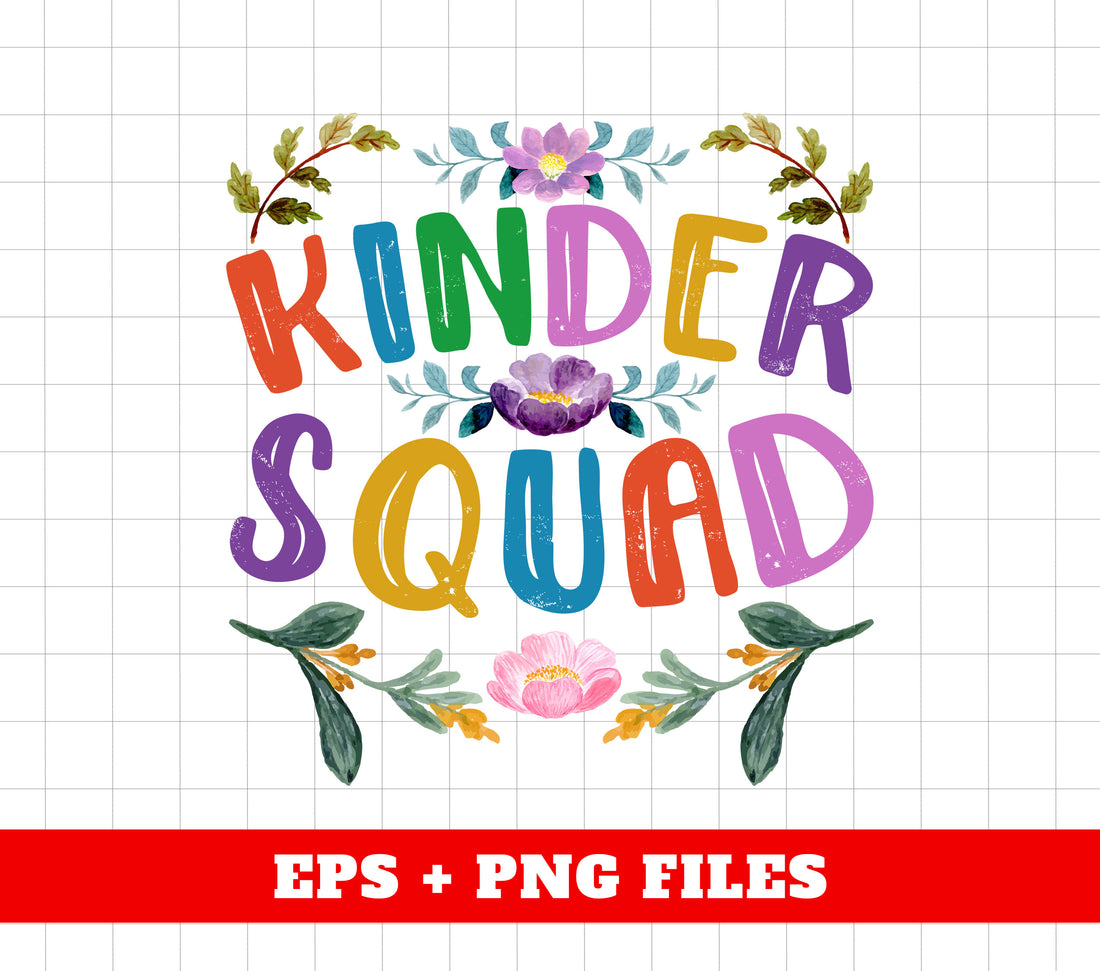 Kinder SQUAD, Kindergarten Teacher, Gift For Teacher, Hello School, Cute School, Teacher Gift, Digital Files, Png Sublimation