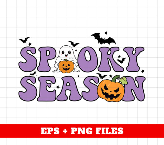 Spooky Season, Halloween Gift, Happy Halloween, Fall Halloween, Cute Boo, Scary Boo, Digital Files, Png Sublimation