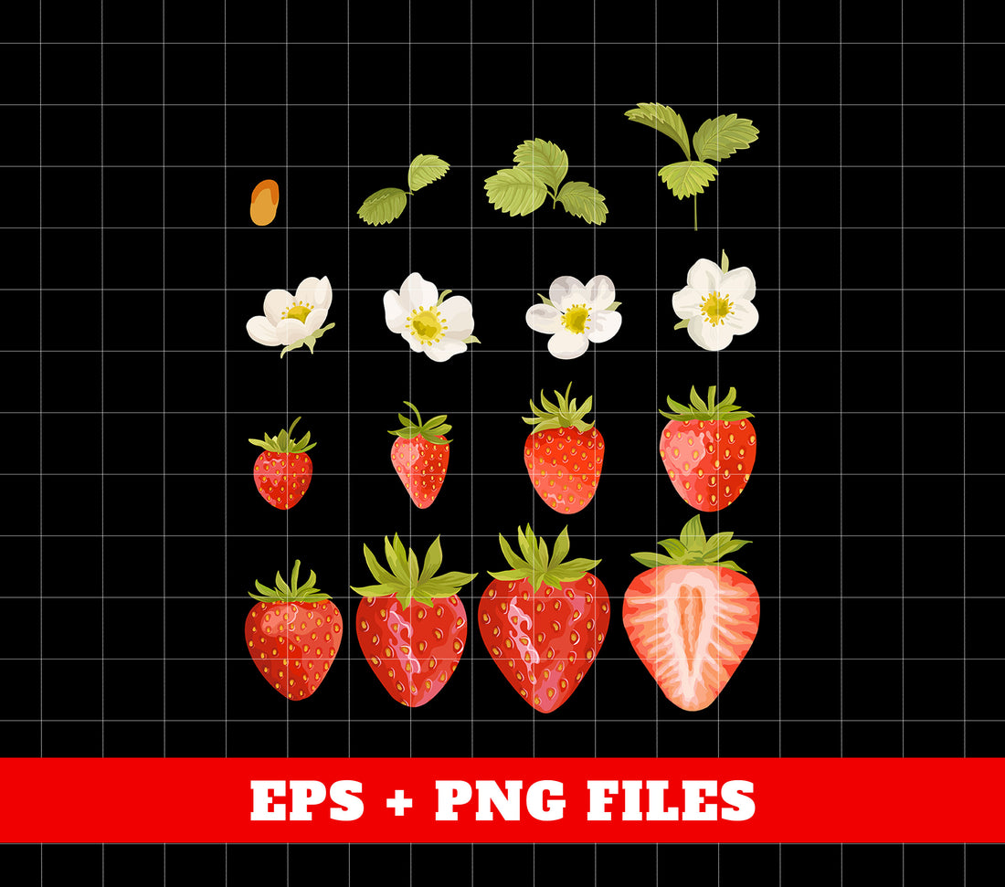 Cute Strawberry, Cottagecore Berries, Strawberry Aesthetic, Botanica Garden, Digital Files, Png Sublimation