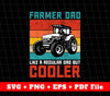 Farmer Dad, Father's Day Gifts, Retro Farmer, Trucker Svg, SVG Files, PNG Sublimation File