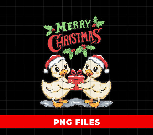 Cute Ducks, Merry Christmas, Trendy Christmas, Funny Baby Goose, Digital Files, Png Sublimation