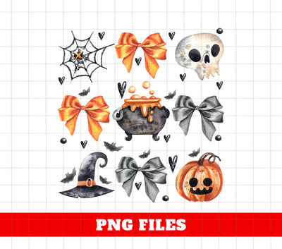 Cute Halloween, Happy Halloween, Witch Hat, Halloween Ribbon, Digital Files, Png Sublimation