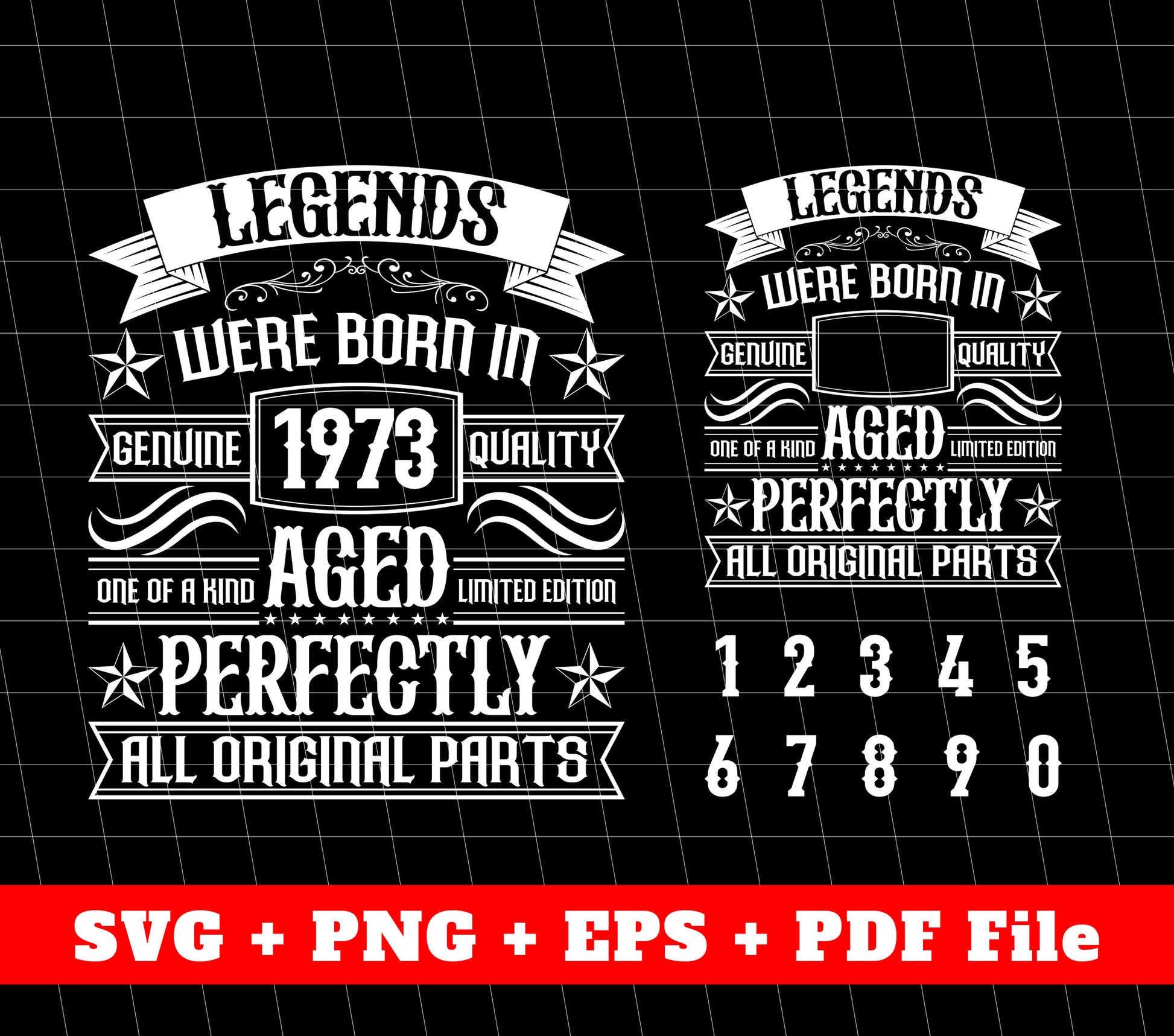 Birthday Gift Hand Draw, Birthday Vintage, Custom Year Of Birth