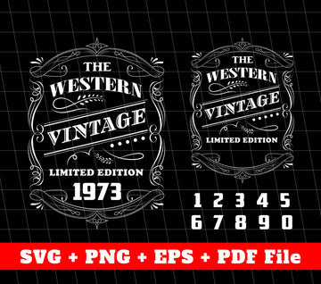 Birthday Gift Hand Draw, Birthday Vintage, Custom Year Of Birth, SVG Files, PNG Sublimation File