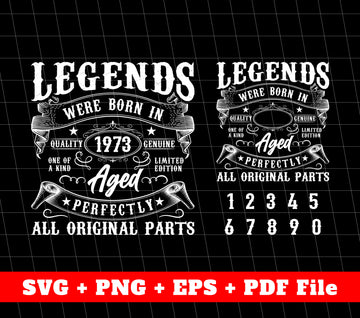 Birthday Gift Hand Draw, Birthday Vintage, Custom Year Of Birth, SVG Files, PNG Sublimation File