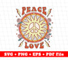 Peace Love, Groovy Peace, Groovy Love, Sun And Roses, Svg Files, Png Sublimation