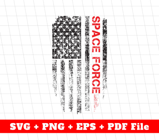 Space Force Svg, American Flag Svg, Space Lover Svg, Svg Files, Png Sublimation