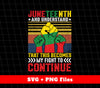 Juneteenth And Understand That, This Becomes My Fight To Continue, Svg Files, Png Sublimation