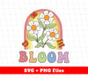 Bloom Groovy, Rainbwo Bloom, Daisy Bloom, Groovy Daisy, Svg Files, Png Sublimation