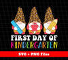 First Day Of Kindergarten, Gnome Kindergarten, Baby School, Svg Files, Png Sublimation