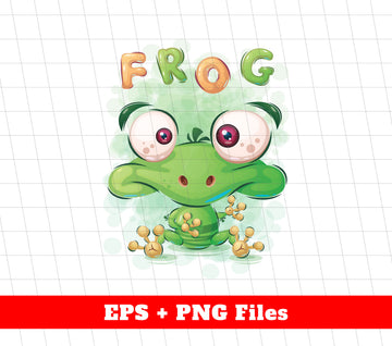 Watercolor Frog, Cute Frog, Baby Frog, Nice Day, Svg Files, Png Sublimation