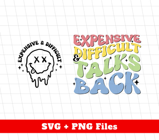 Expensive And Difficult, Talks Back, Groovy Talks Back, Digital Files, Png Sublimation
