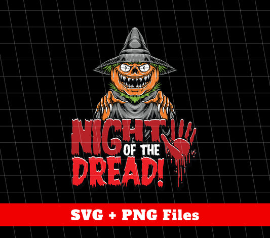 Experience a night of terror with our Night Of The Dread Halloween Party digital files. Featuring a creepy horror pumpkin design in high-quality Png sublimation format, these digital files will take your Halloween party to the next level. Perfect for adding a spooky touch to invitations, decorations, and more.