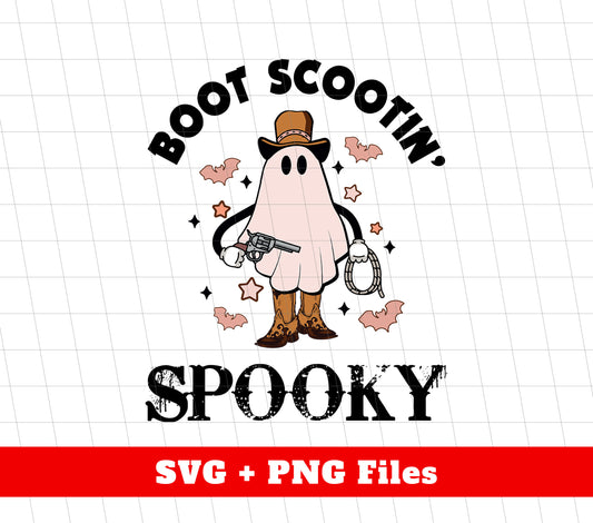 Boot Scooting Spooky, Cowboy Ghost, Ghost Ganster, Digital Files, Png Sublimation