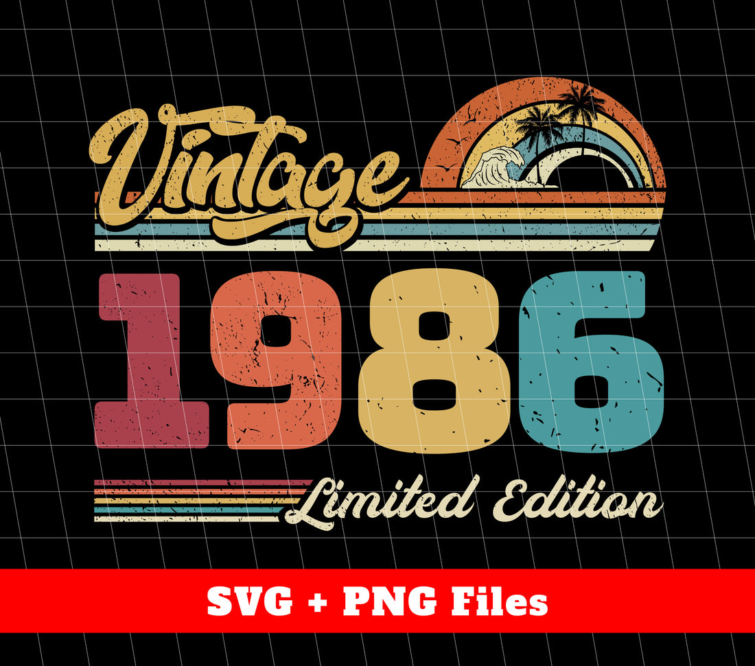 Celebrate a milestone with our Vintage 1986 collection, showcasing Retro 1986 Birthday designs and 1986 Limited Edition products. These high-quality Digital Files are perfect for Png Sublimation, providing a unique and nostalgic touch to any project or event.