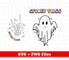 Spooky Vibes, Cute Ghost, Cute Boo, Happy Halloween, Digital Files, Png Sublimation