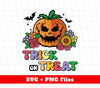 Trick Or Treat, Horror Pumpkin, Halloween Pumpkin, Digital Files, Png Sublimation