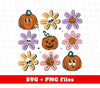 Happy Halloween, Trendy Halloween, Skull With Flower, Digital Files, Png Sublimation