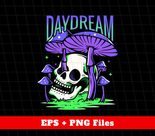 Daydream Psychology, Psychology Skull, Psychology Mushroom, Digital Files, Png Sublimation