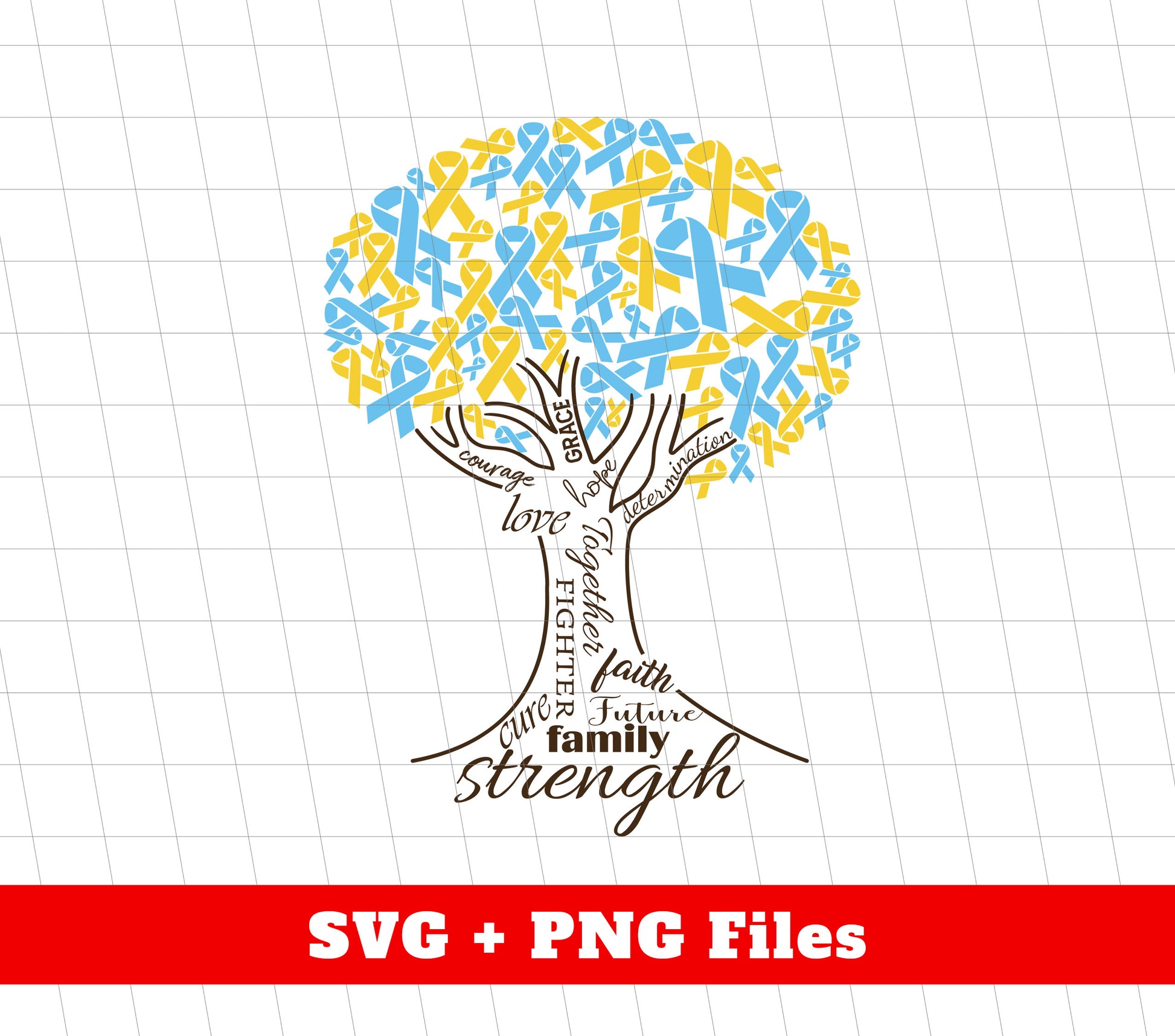 Raise awareness and show support with this Cancer Awareness design featuring a powerful Cancer Tree and the message of Family Strength. Use these versatile Svg and Png files for sublimation to create unique products that spread hope and encourage others to join the cause.