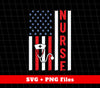 Nurse Lover, American Nurse, American Flag, Nurse Icon, Svg Files, Png Sublimation