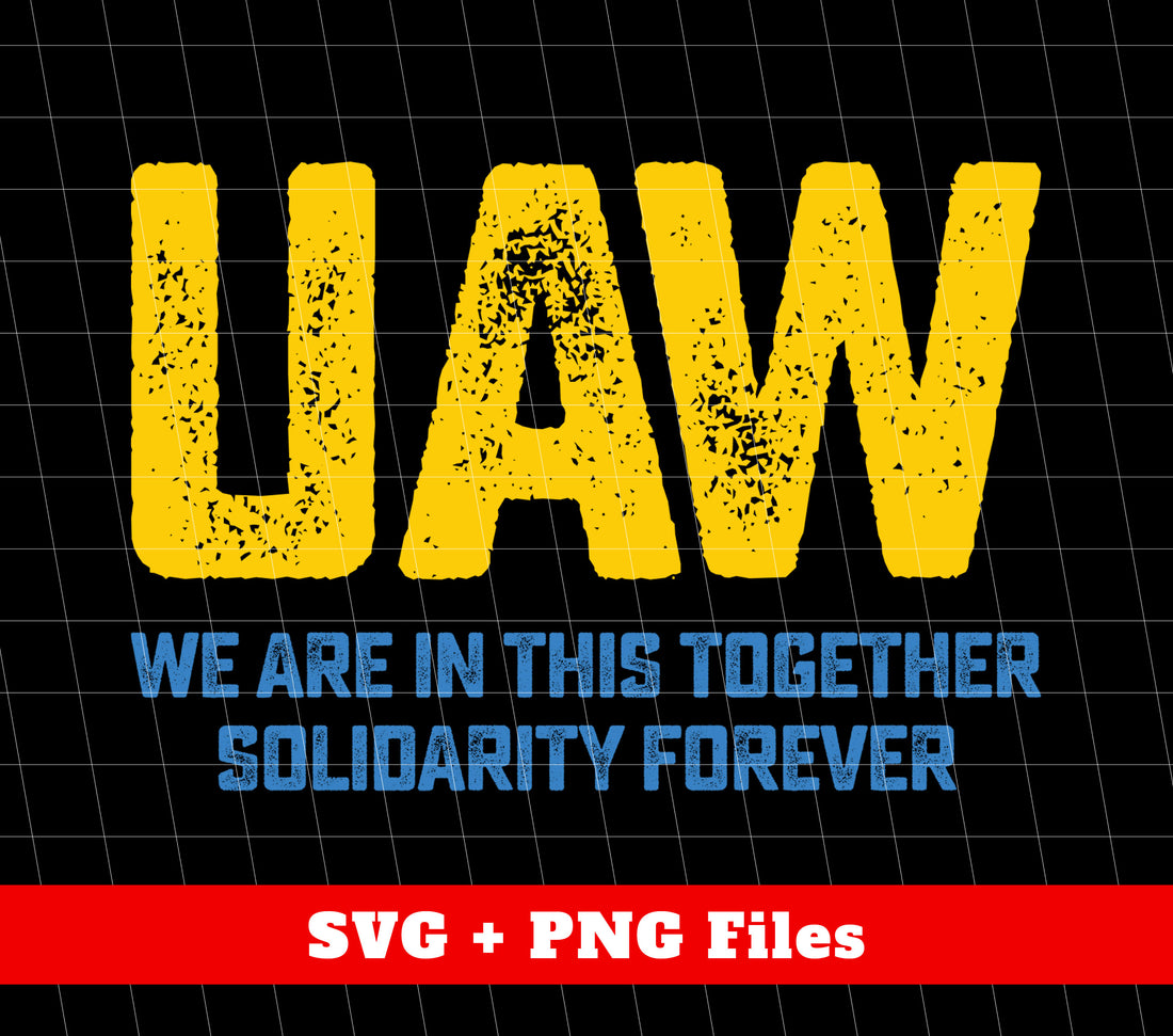 Celebrate solidarity with the UAW community with these versatile digital files! Use them to show your support, create inspiring posters or add a touch of unity to your designs. Spread the message of togetherness and make a statement with these high-quality, professional files.