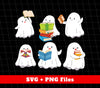 Ghost Love Books, Boo With Books, Halloween Boo, Svg Files, Png Sublimation