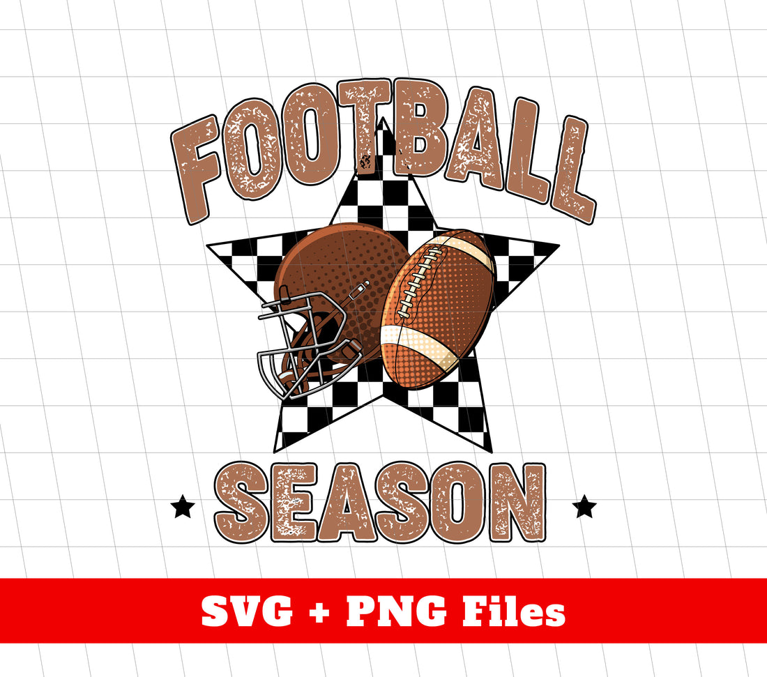 "Transform your sports gear with these Football Season, Rugby Lover, and American Football themed SVG and PNG files. Enhance your game with original designs and show off your love for the sport. Perfect for creating personalized accessories or team apparel."