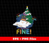 This festive decoration, It's Fine, Everything's Fine, combines a melting snowman with a Christmas tree. The high-quality SVG and PNG files make it easy to use for sublimation projects, adding a touch of charm to any holiday display. Celebrate the season with this unique design.