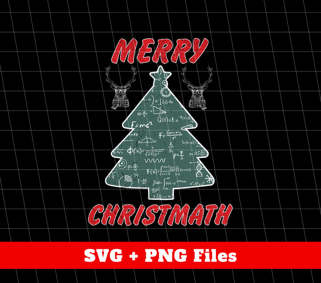 This trendy Christmas design is perfect for those who love math and want to add a unique touch to their holiday decor. With the festive message of "Merry Christmath" and a cute Christ-math tree, this design is available in SVG and PNG sublimation files for versatile use. Show off your love for Christmas and math with this one-of-a-kind design.