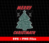 This trendy Christmas design is perfect for those who love math and want to add a unique touch to their holiday decor. With the festive message of "Merry Christmath" and a cute Christ-math tree, this design is available in SVG and PNG sublimation files for versatile use. Show off your love for Christmas and math with this one-of-a-kind design.