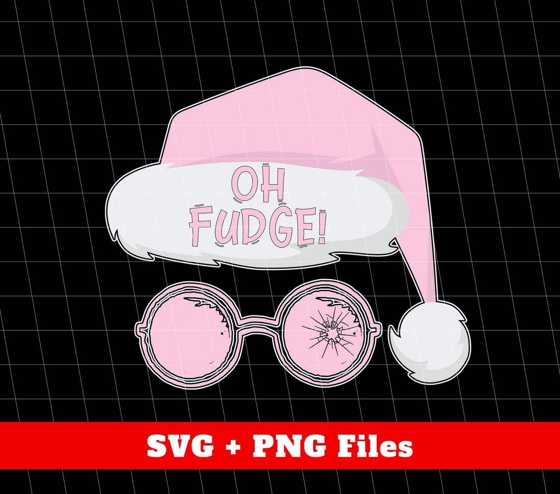 Introducing our "Oh Fudge" Christmas hat that is sure to add a touch of trendiness to your holiday attire. This pink hat features a fun and festive design perfect for the Christmas season. With a PNG file for easy printing and sublimation, this hat is a must-have for any holiday wardrobe.