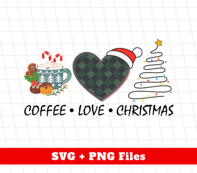 Love Coffee, Merry Christmas, Love Christmas, Drink Coffee In Christmas, Trendy Christmas, Png Sublimation