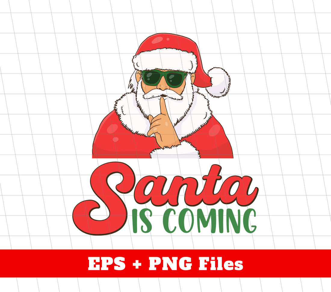 Get ready for the holiday season with Santa Is Coming! This hilarious and festive Png Sublimation features Cool Santa and Funny Santa ready for a Merry Christmas. Spread some cheer with this must-have design for your festive apparel or home decor.