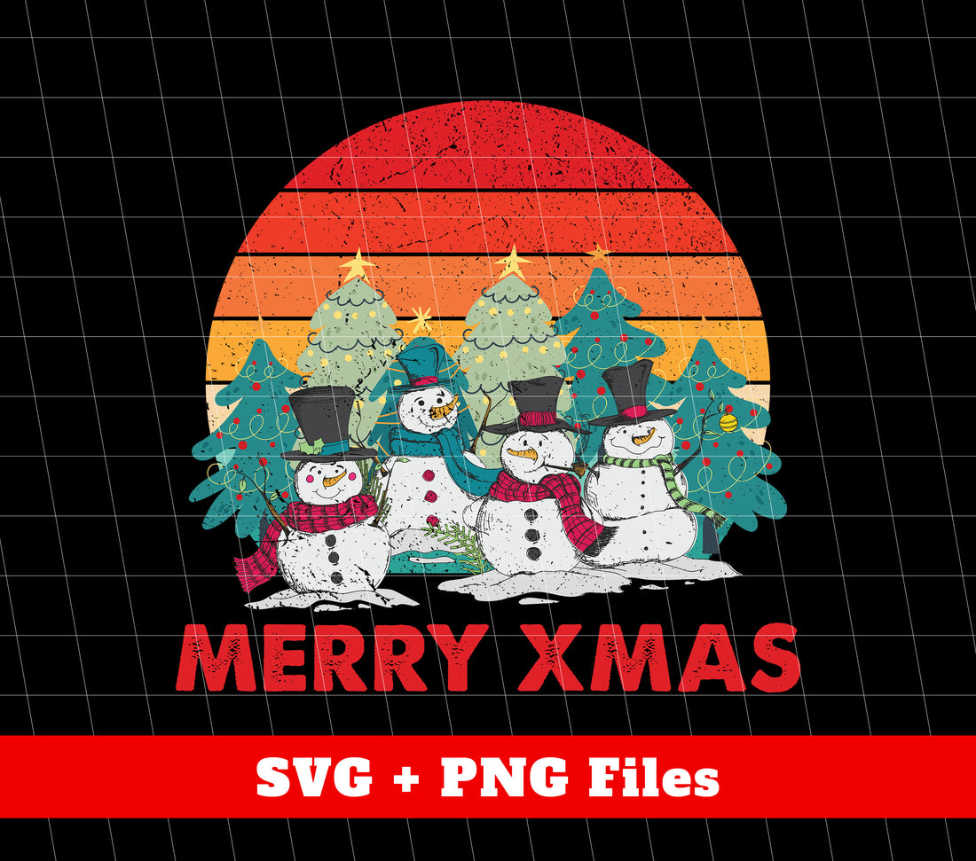 This retro-style snowman family design is the perfect addition to your Christmas decorations. With a trendy color scheme and high-quality Png sublimation, it's sure to make your holiday season merry and bright. Add a touch of nostalgia to your home with this festive and timeless design.