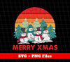 Snowman Family, Retro Christmas, Merry Xmas, Merry Snowman, Trendy Christmas, Png Sublimation