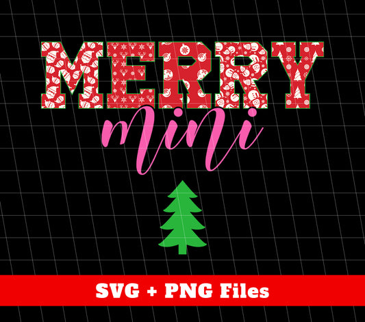 Merry Mini, Merry Christmas, Love Grandma, Trendy Christmas, Png Sublimation