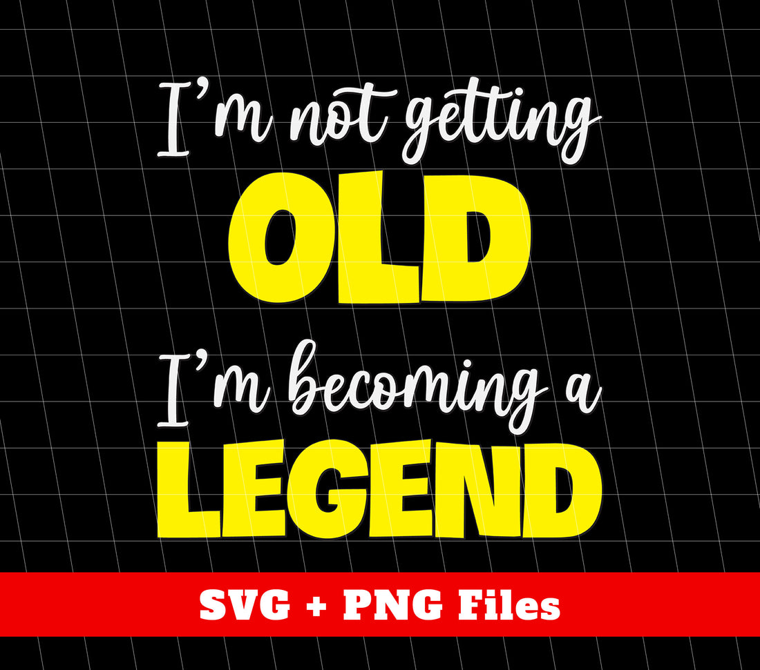 Elevate your style with the "I'm Not Getting Old, I'm Becoming A Legend" t-shirt. Made with high-quality Png Sublimation printing, this shirt features a motivational message to inspire you to keep pushing forward and achieving greatness. Join the legend club today!