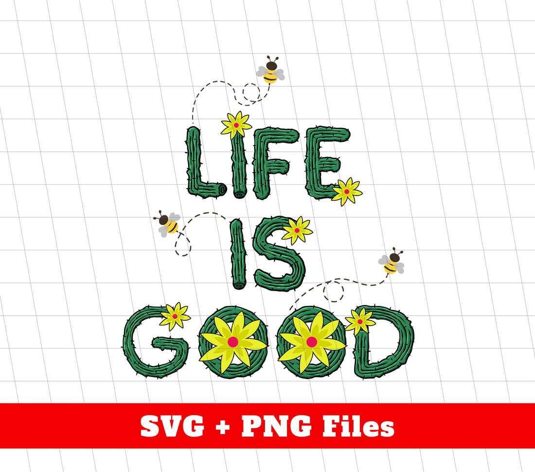 Transform your wardrobe with our Life Is Good, Bee Harder, Love Bee, Love Cactus, Cactus Lover, Png Sublimation design. Embrace positivity and strength with this unique print, perfect for any cactus lover. Superior quality guaranteed.